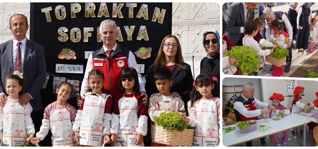 MİNİK ELLER HASAT YAPTI, SOFRALAR PAYLAŞILDI-16 EKİM DÜNYA GIDA GÜNÜ RENKLİ ETKİNLİKLERLE KUTLANDI