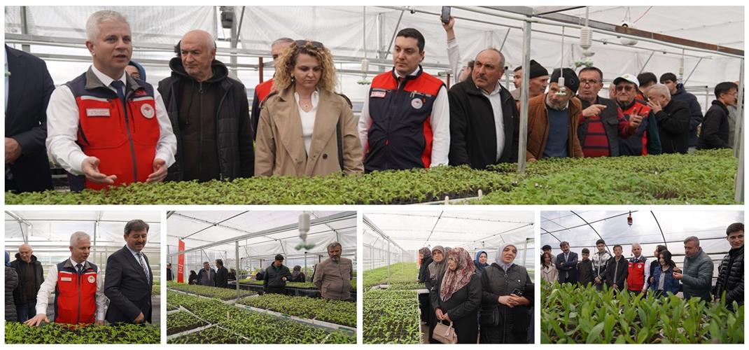 Tarım Meslek Lisesinde Kurulan Modern Serada Öğrenciler ile Çiftçiler Buluştu